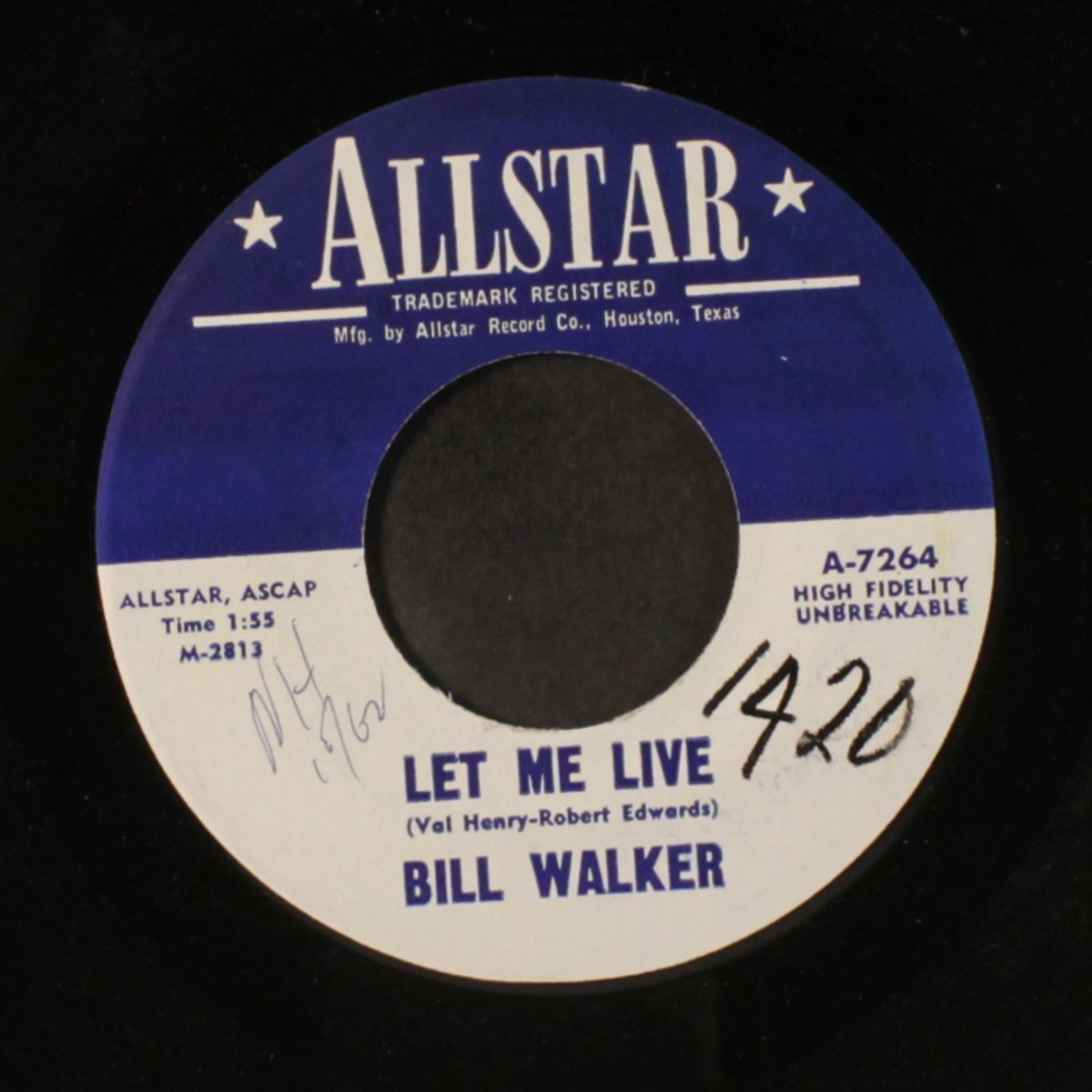 let me live / all alone by BILL WALKER
