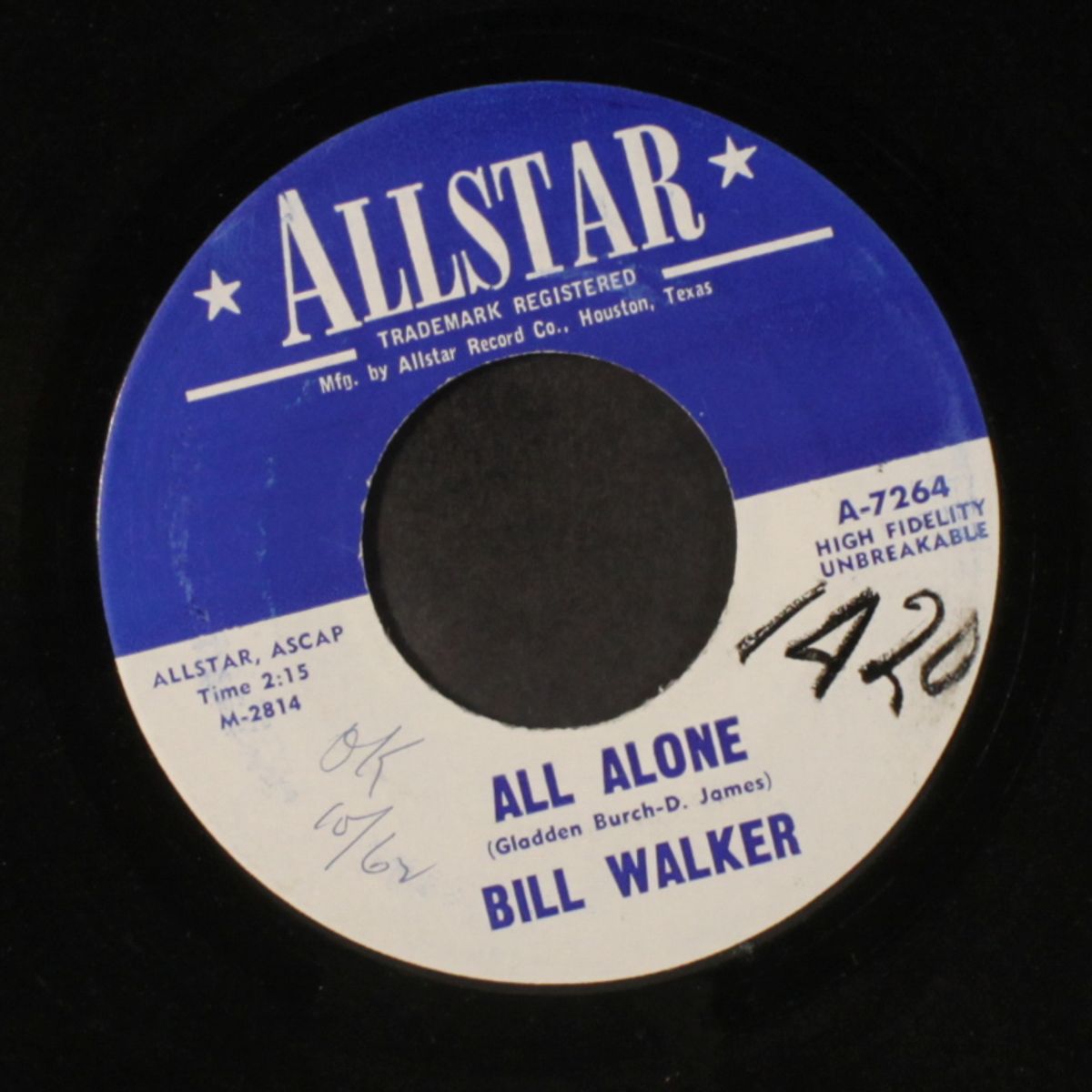 let me live / all alone by BILL WALKER