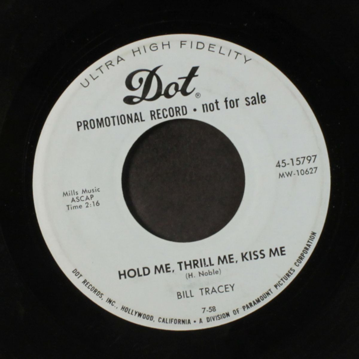 one chance / hold me, thrill me, kiss me by BILL TRACEY