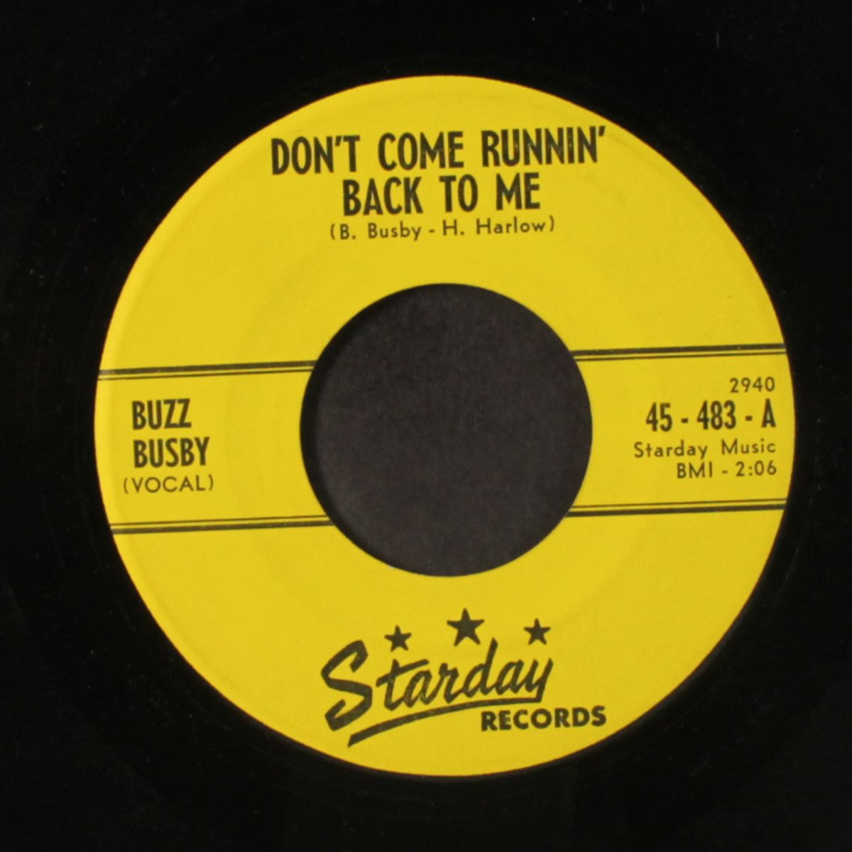 don't come runnin' back to me / cold and windy night by BUZZ BUSBY