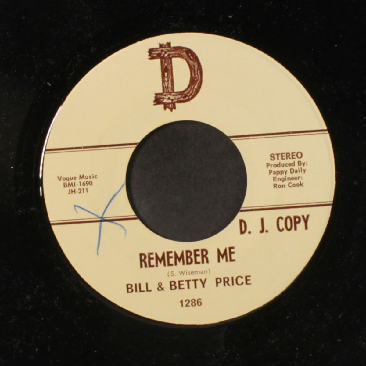 remember me / i want you by BILL & BETTY PRICE