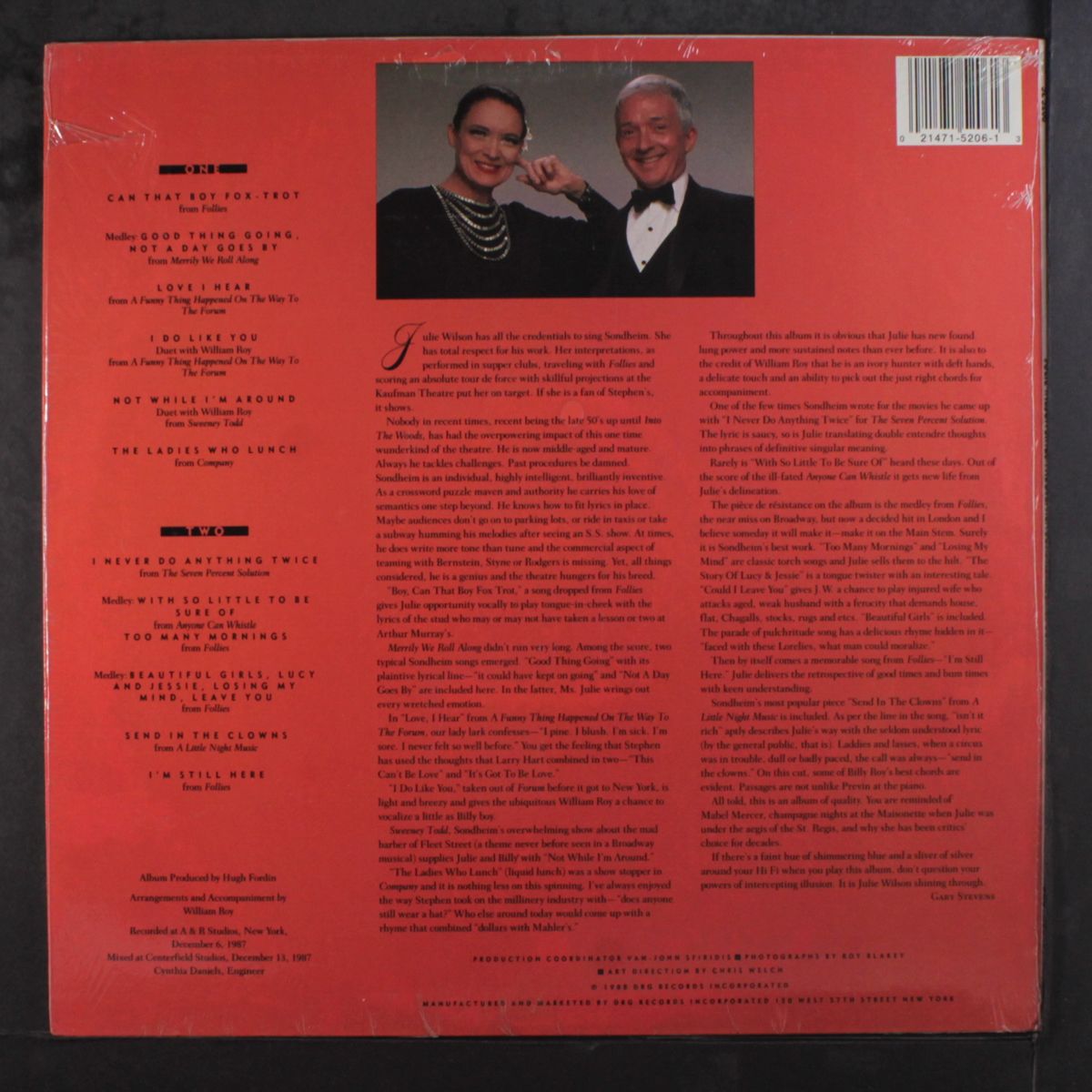 the stephen sondheim songbook by JULIE WILSON