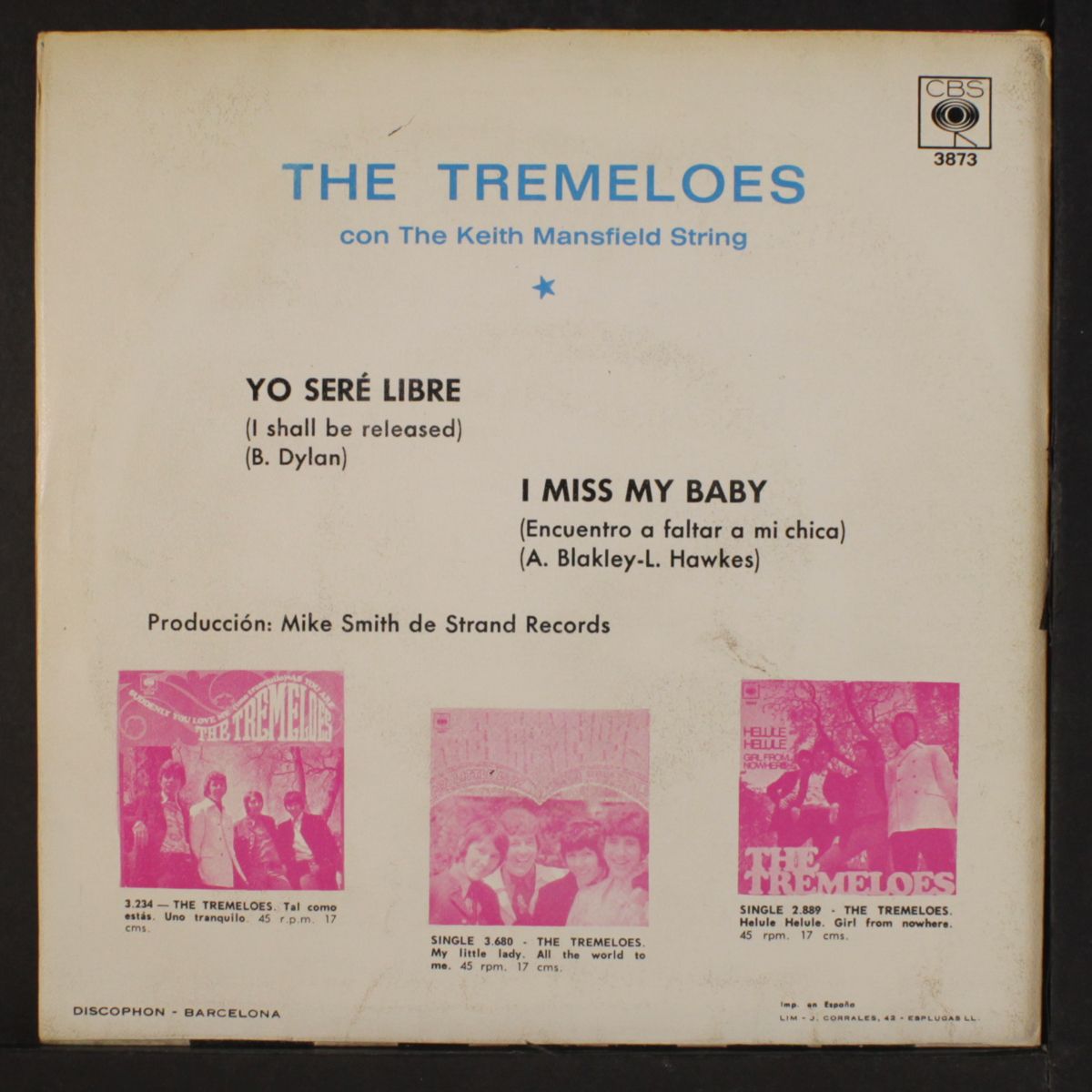 i shall be released / i miss my baby by TREMELOES