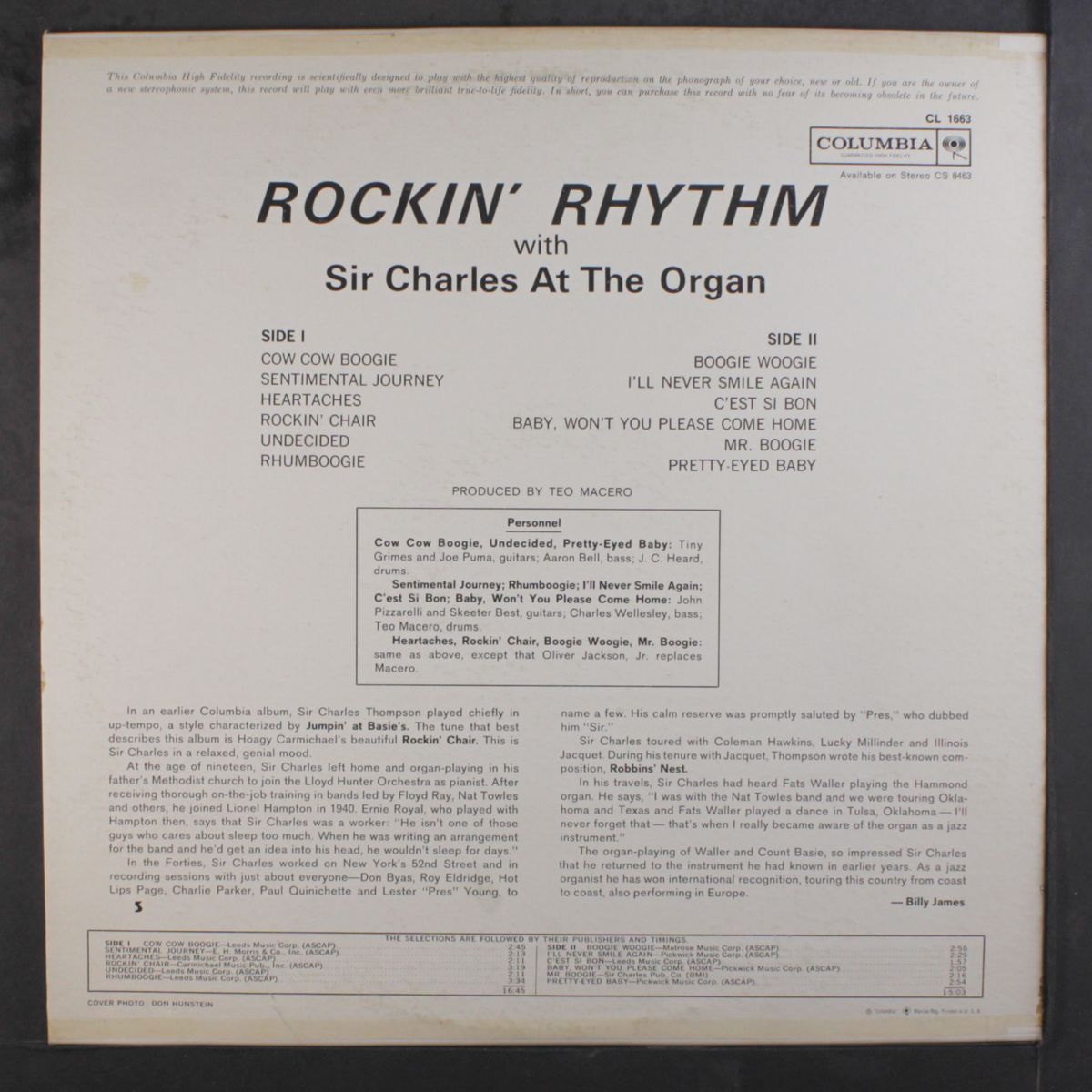 rockin' rhythm by SIR CHARLES THOMPSON