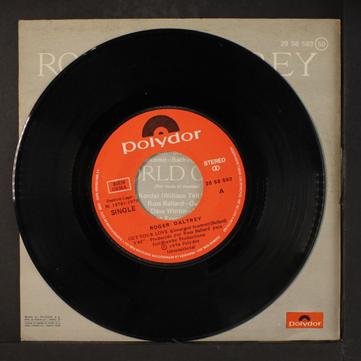 get your love / the world over by ROGER DALTREY