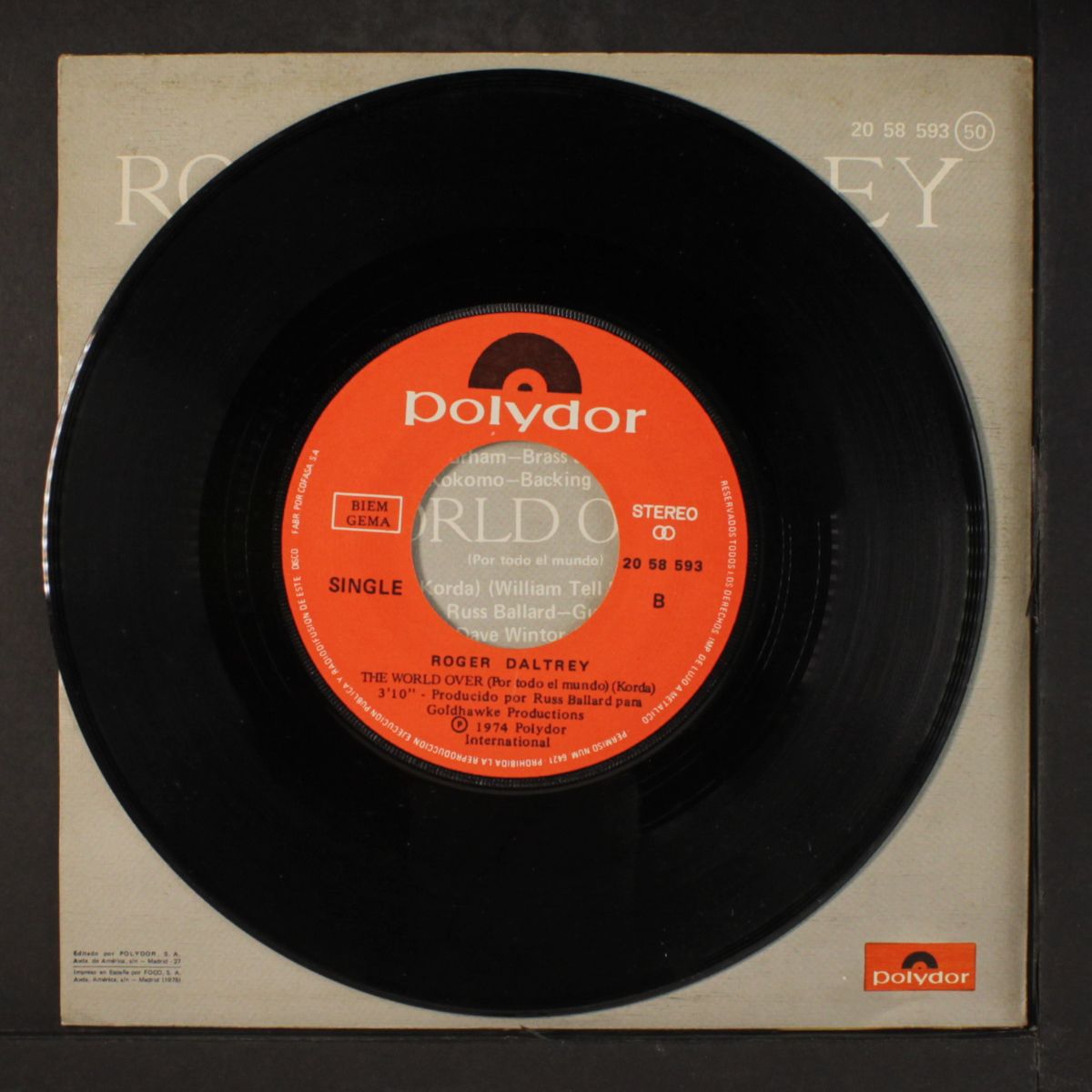 get your love / the world over by ROGER DALTREY