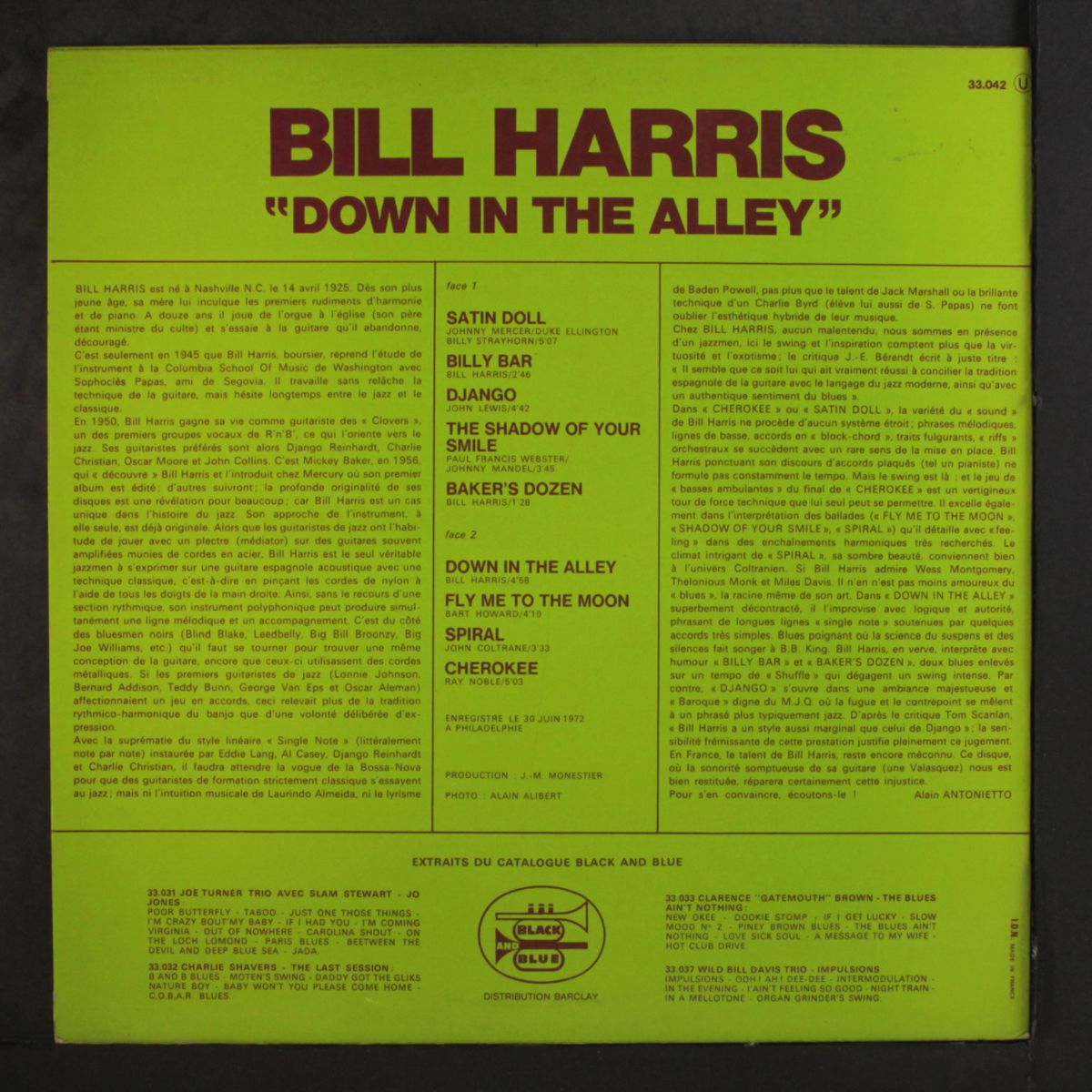 down in the alley by BILL HARRIS