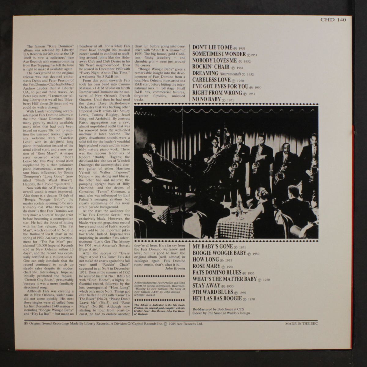 boogie woogie baby by FATS DOMINO
