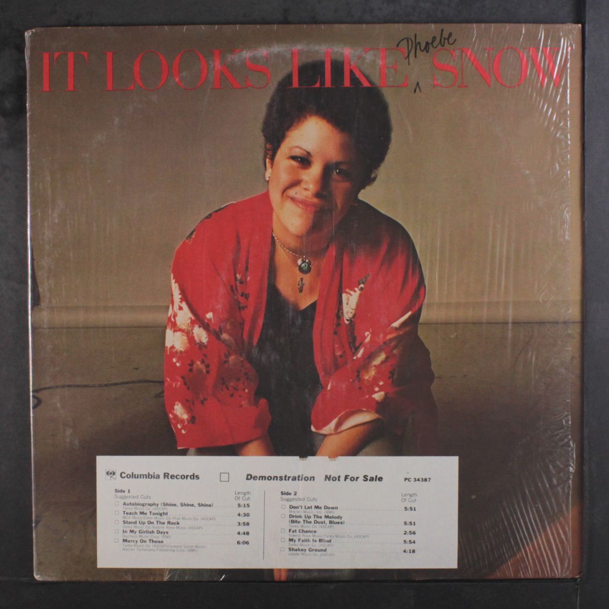 it looks like snow by PHOEBE SNOW