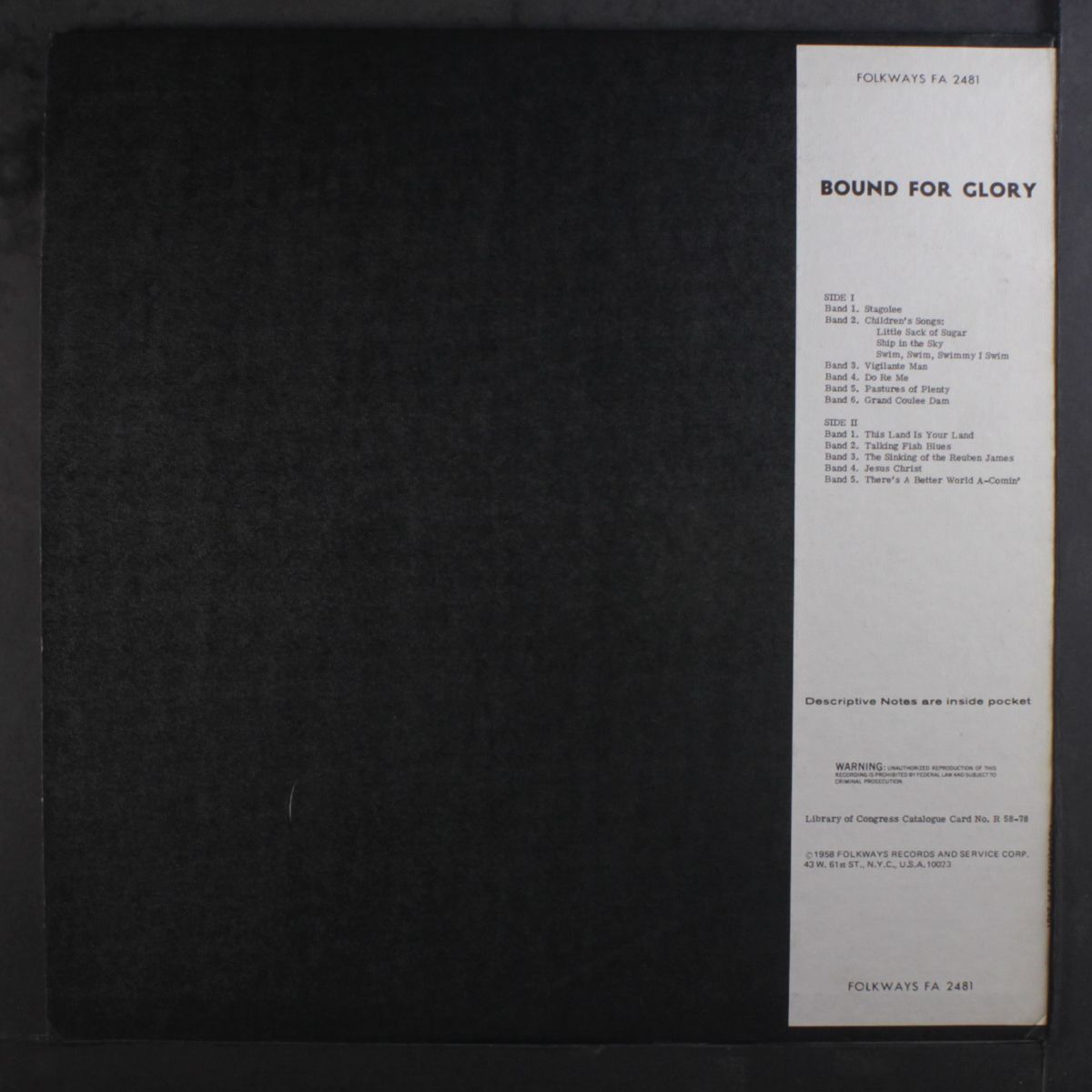 bound for glory by WOODY GUTHRIE