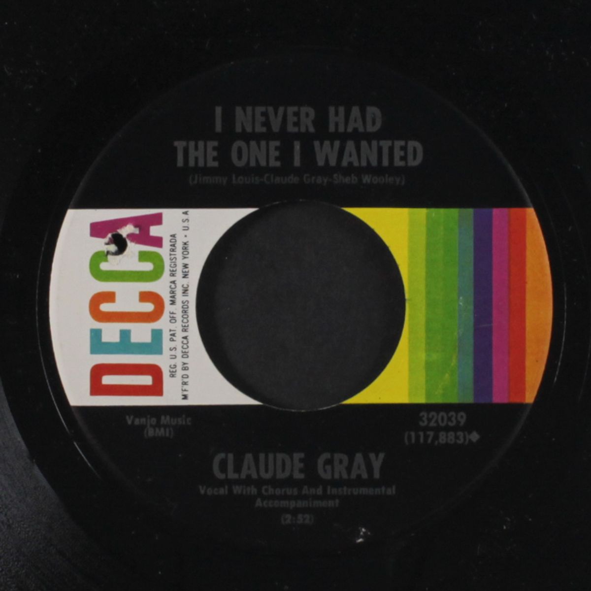 i never had the one i wanted / effects your leaving had on me by CLAUDE GRAY