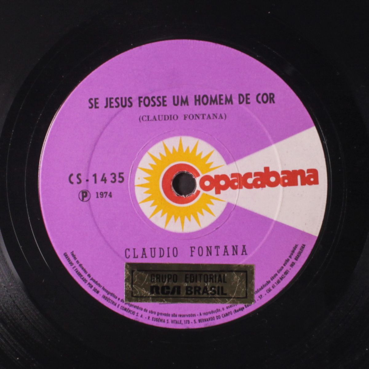 domingo a tarde / se jesus fosse um homem de cor by CLAUDIO FONTANA