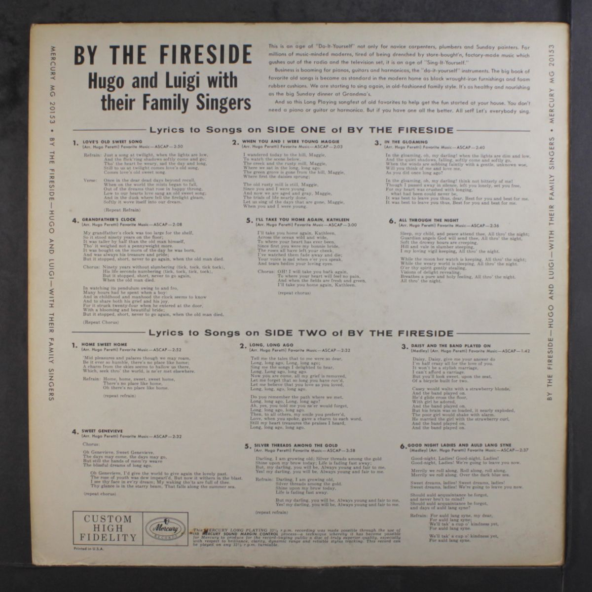 let's all sing by the fireside by HUGO & LUIGI