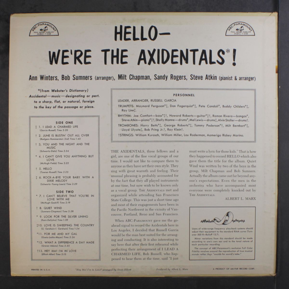 hello, we're the by AXIDENTALS