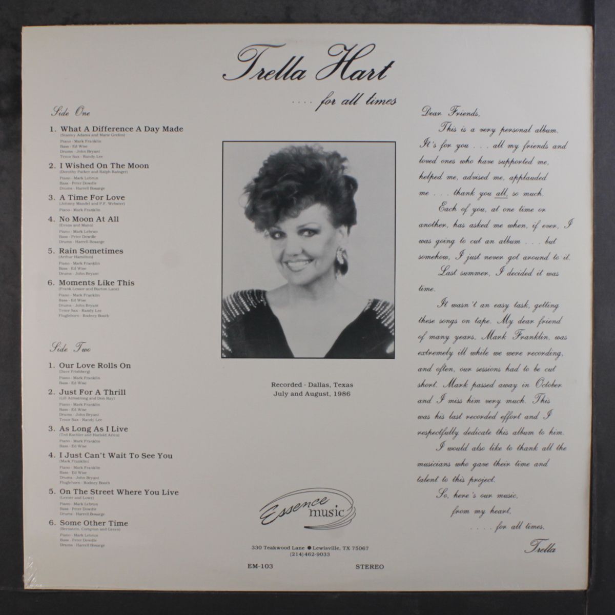 for all times by TRELLA HART