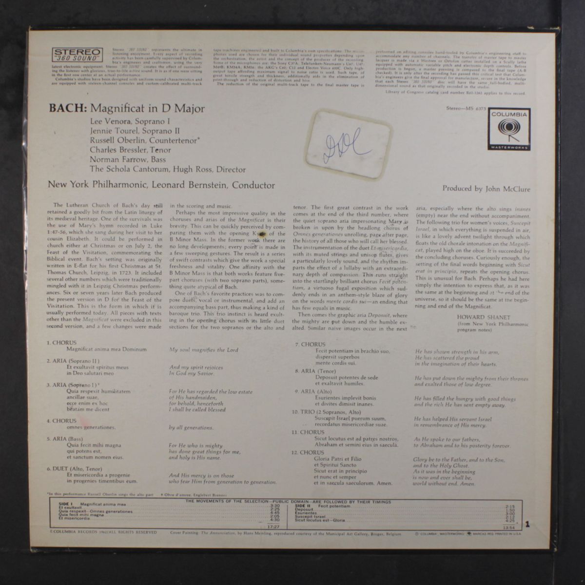 bach: the magnificent in d major by LEONARD BERNSTEIN