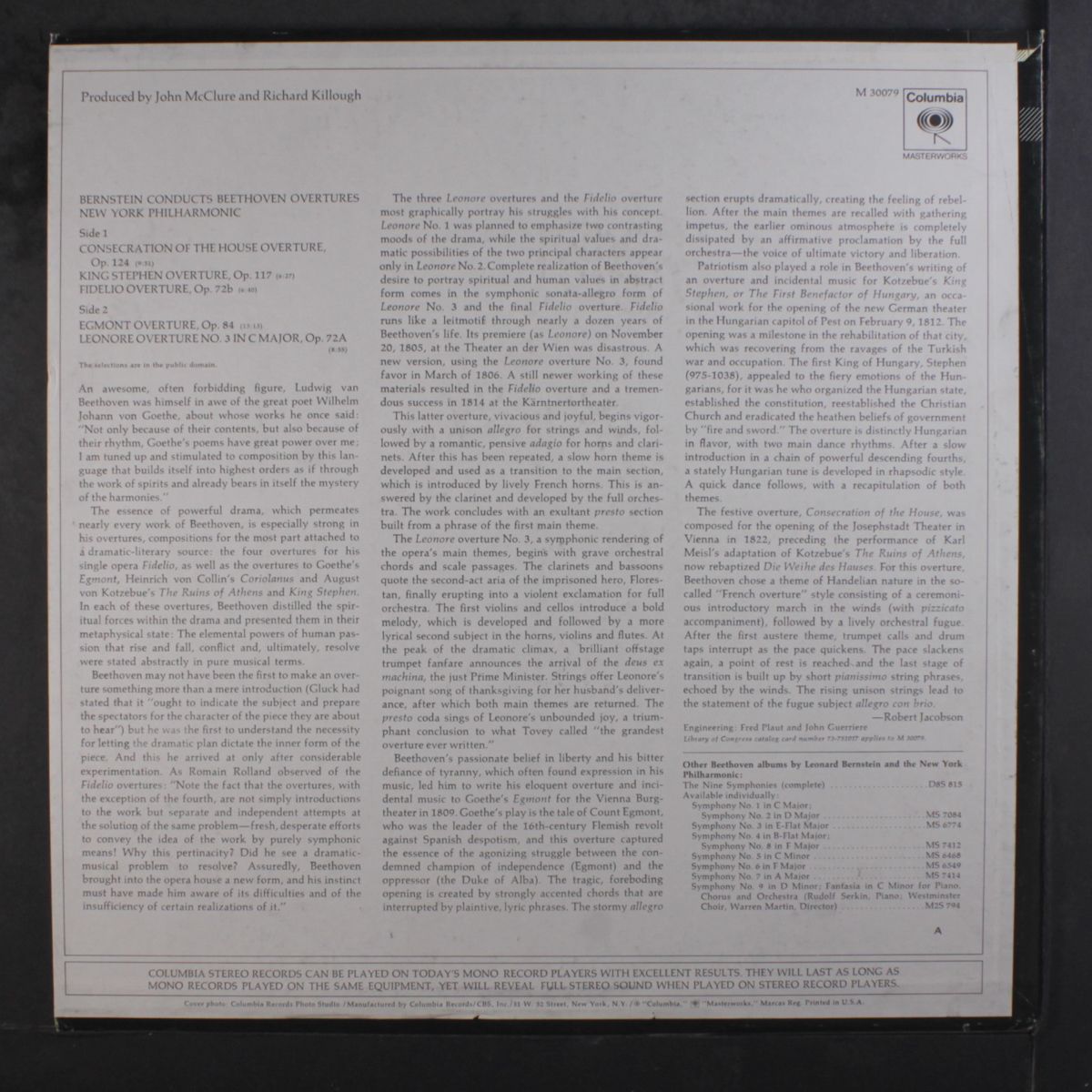 beethoven: overtures by LEONARD BERNSTEIN