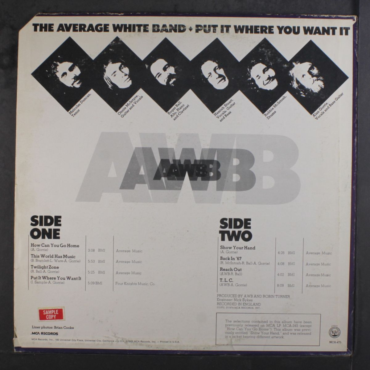 put it where you want it by AVERAGE WHITE BAND