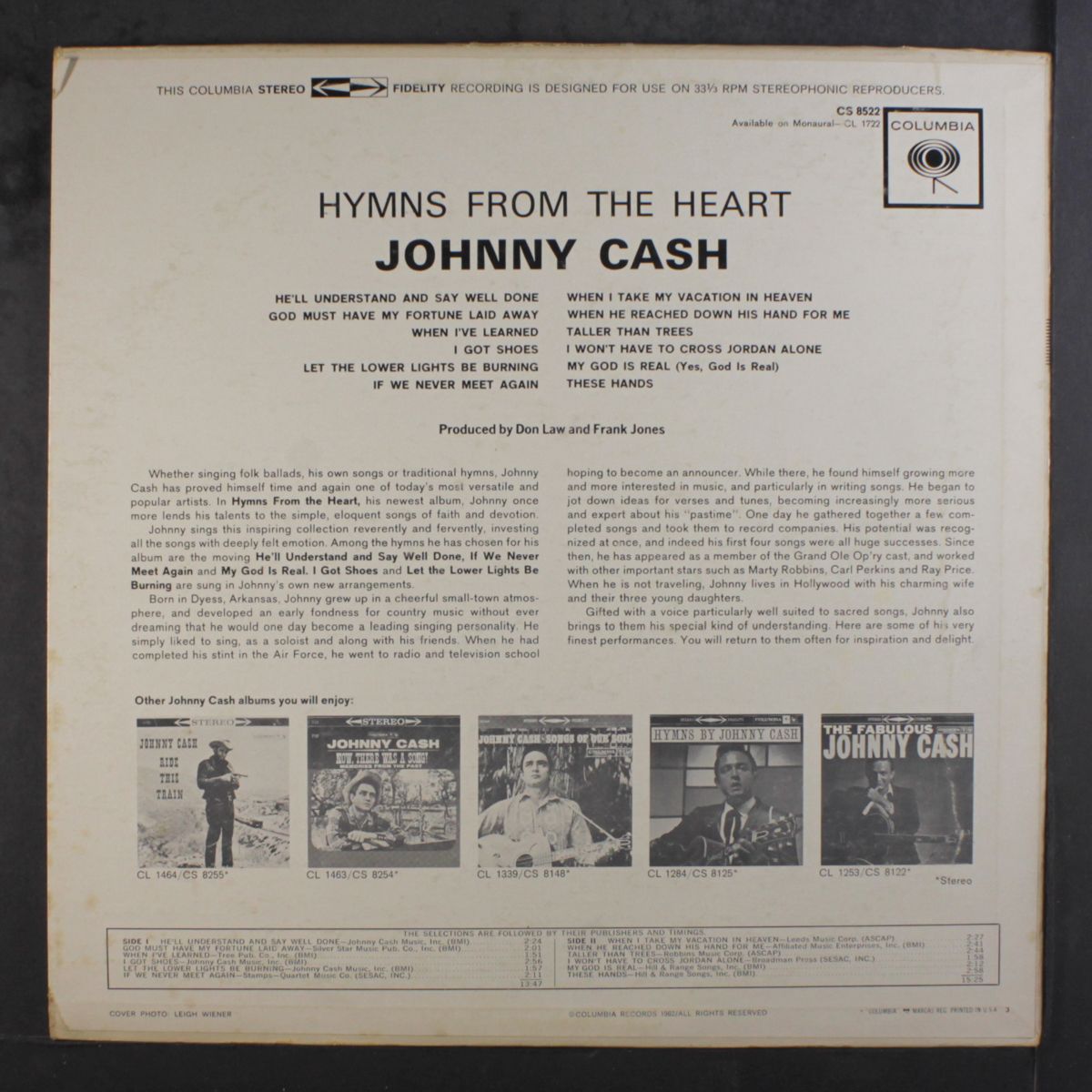 hymns from the heart by JOHNNY CASH