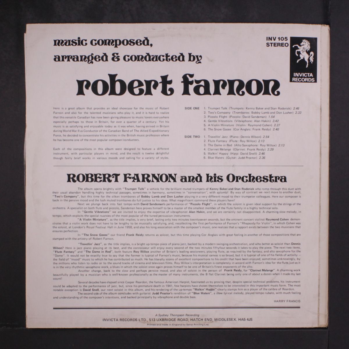 showcase for soloists by ROBERT FARNON