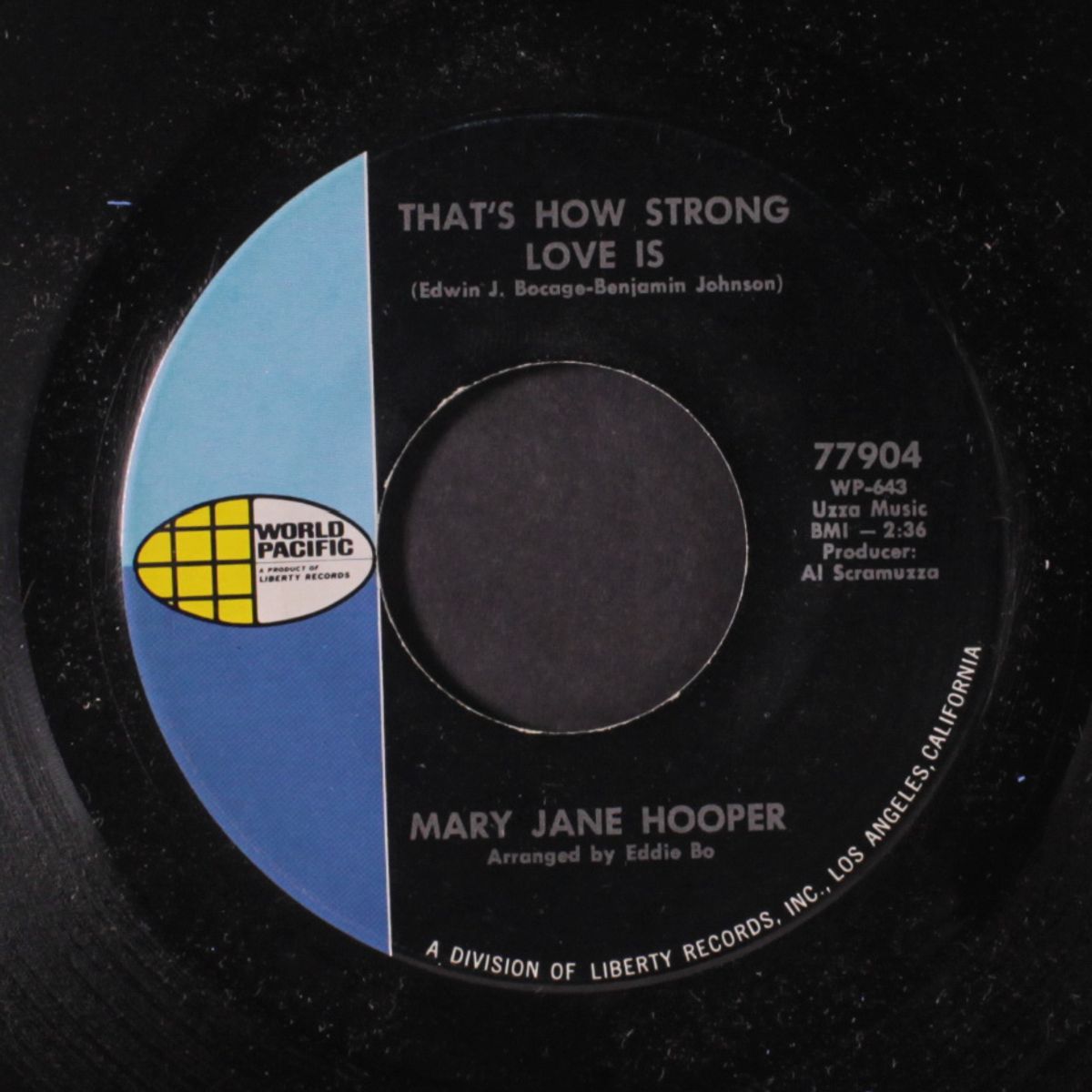 that's how strong my love is / i feel a hurt by MARY JANE HOOPER