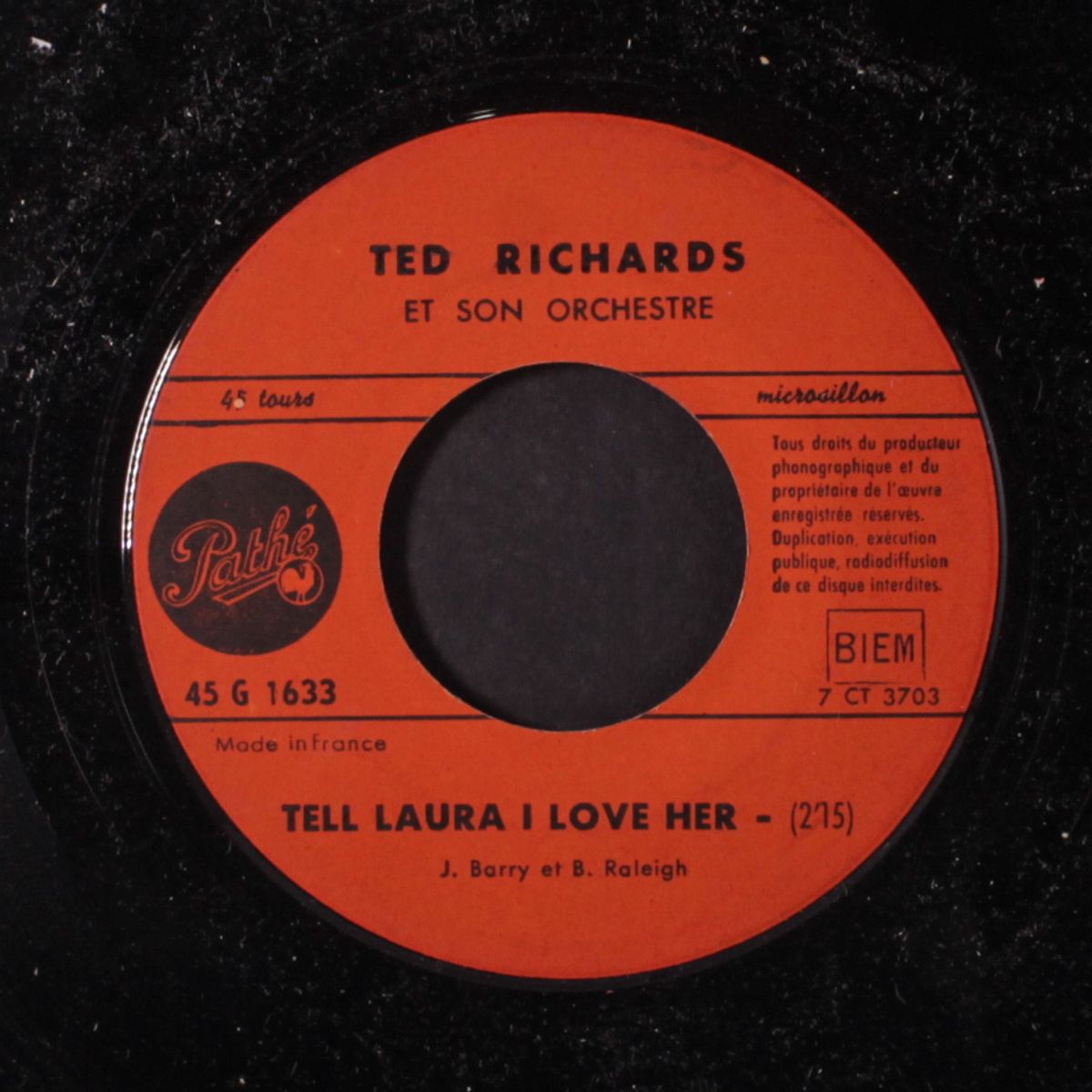 alley oop / tell laura i love her by TED RICHARDS