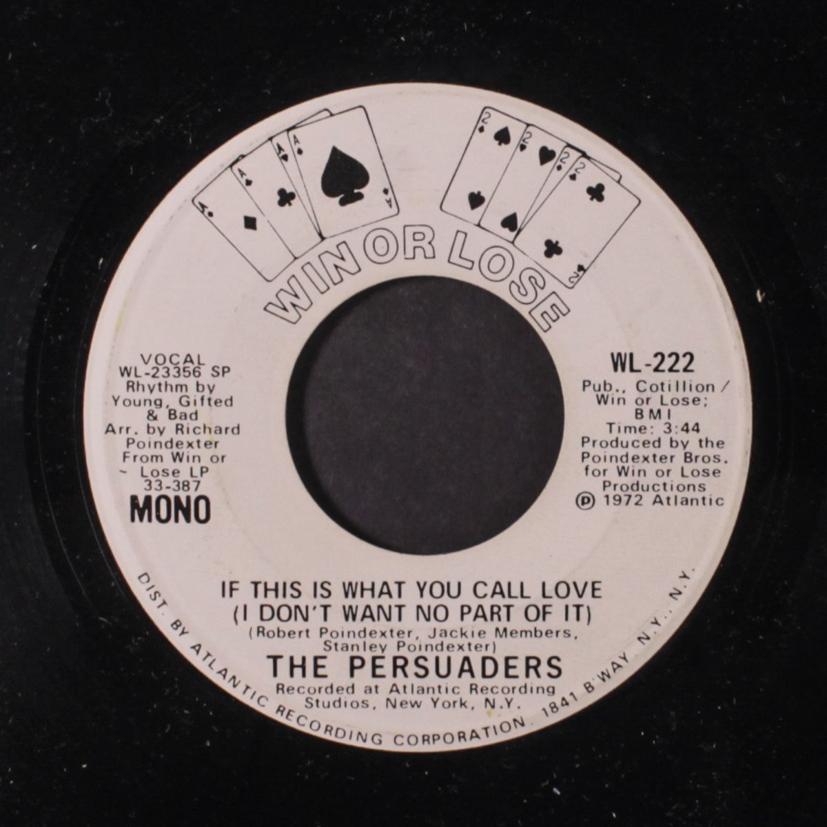 if this is what you call love (i don't want no part of it) / mono by PERSUADERS