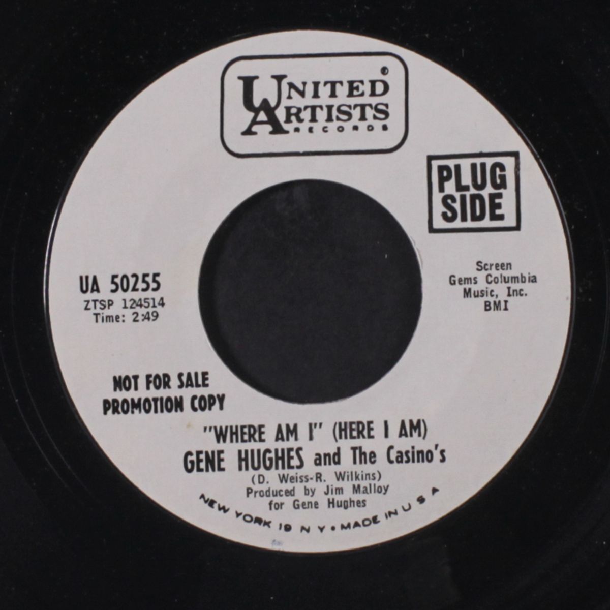 where am i / peggy by GENE HUGHES & CASINO'S