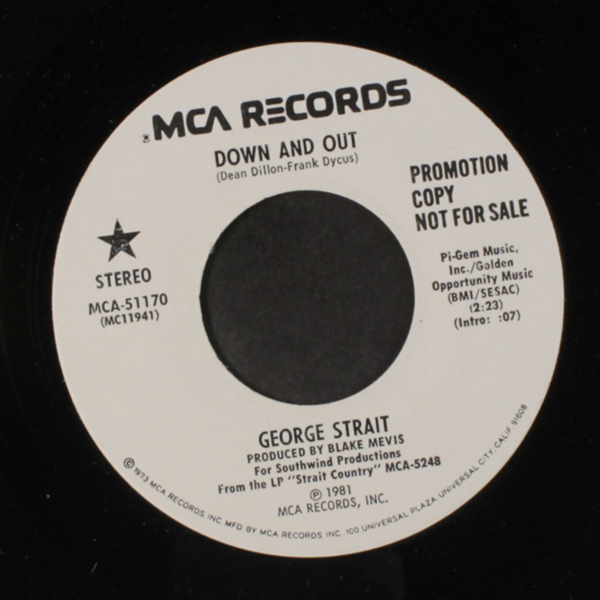 down and out / same by GEORGE STRAIT