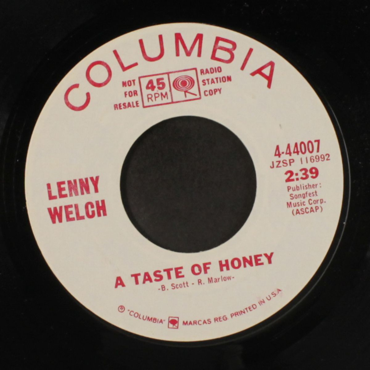 since i fell for you / a taste of honey by LENNY WELCH