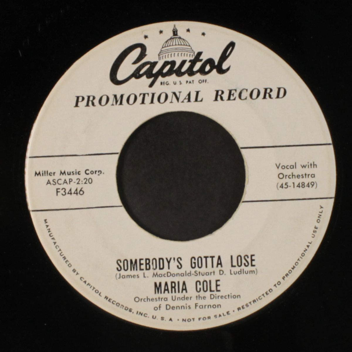somebody's gotta lose / it's been so long by MARIA COLE