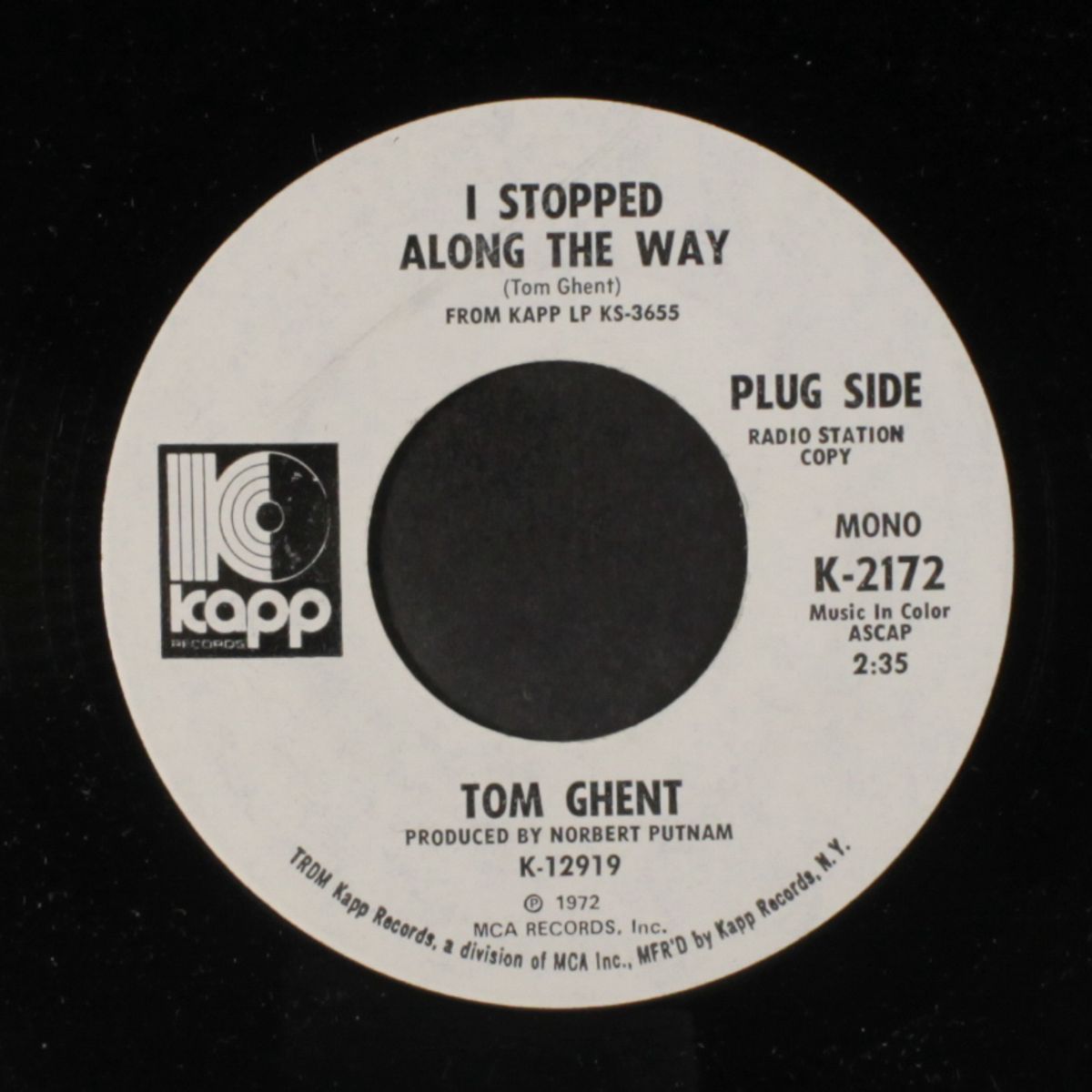 i stopped along the way by TOM GHENT
