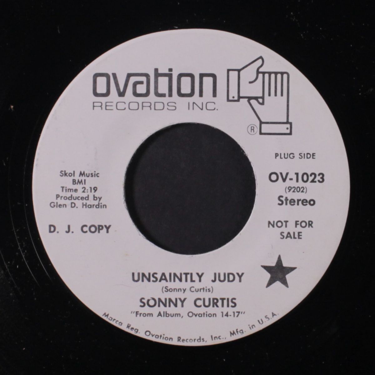 unsaintly judy / you don't belong in this place by SONNY CURTIS