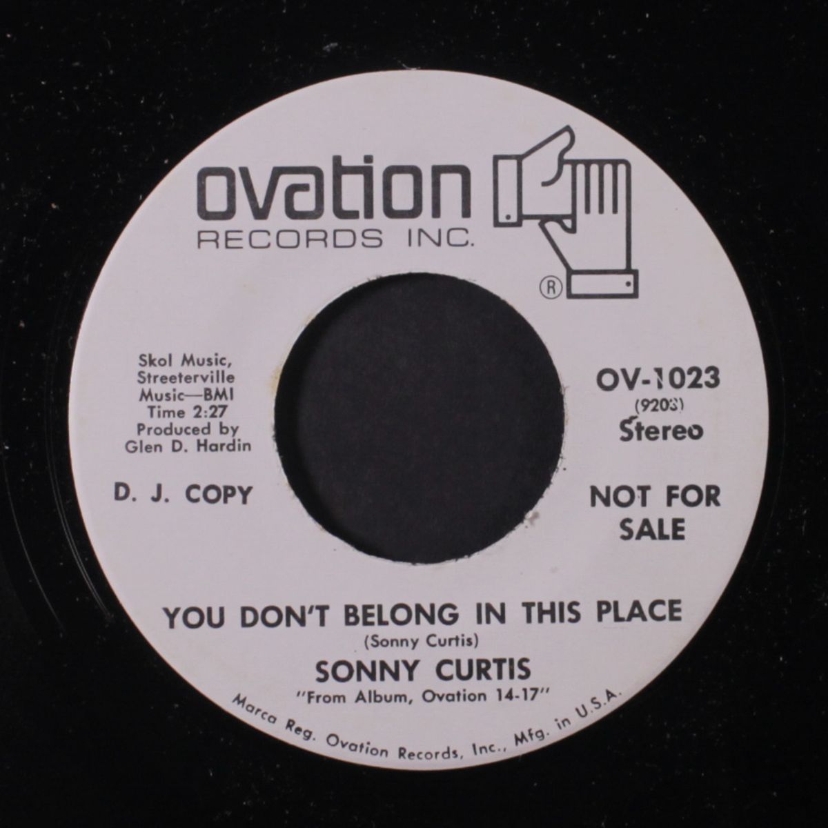 unsaintly judy / you don't belong in this place by SONNY CURTIS