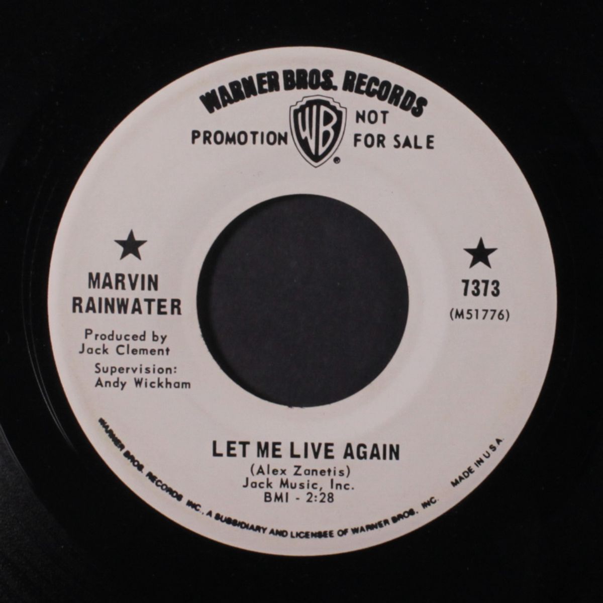 let me live again / i love my country by MARVIN RAINWATER