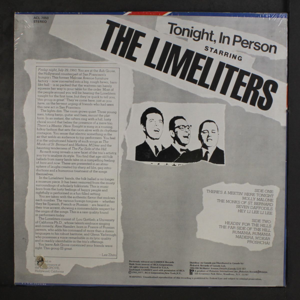 tonight, in person by LIMELITERS