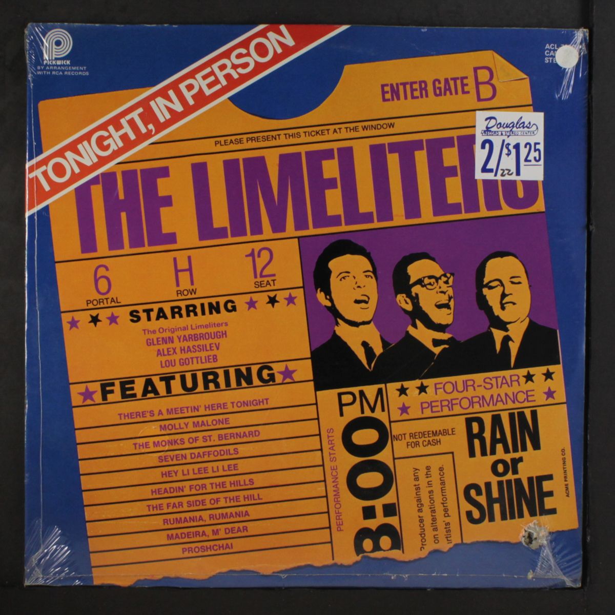 tonight, in person by LIMELITERS
