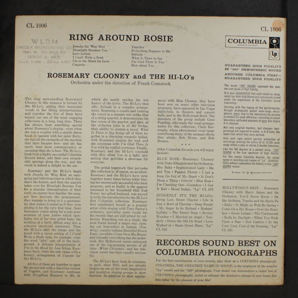 ring around rosie by ROSEMARY CLOONEY & HI-LOS
