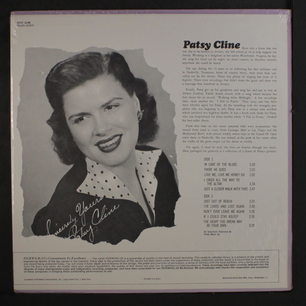 in care of the blues by PATSY CLINE