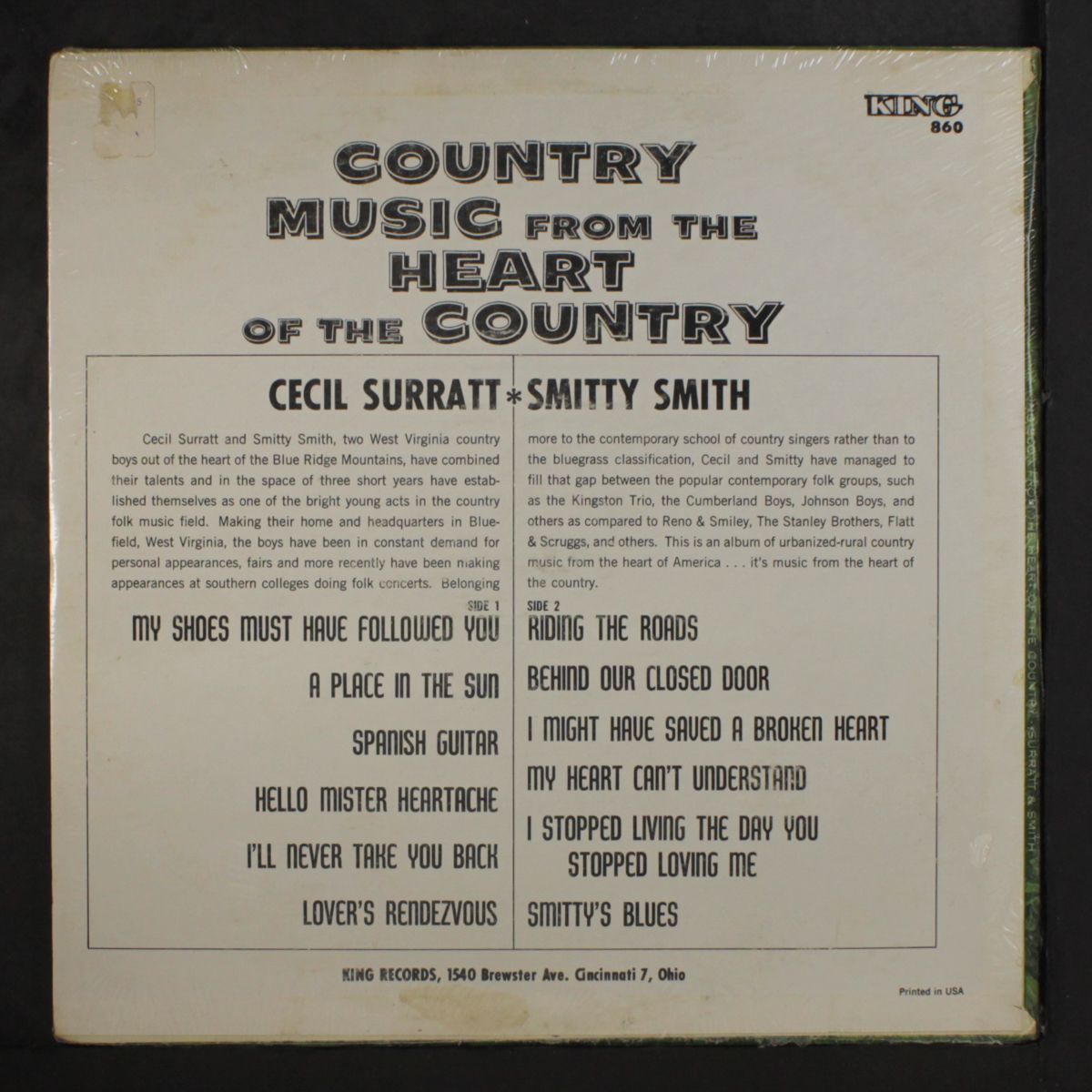 country music from the heart of the country by CECIL SURRATT & SMITTY SMITH