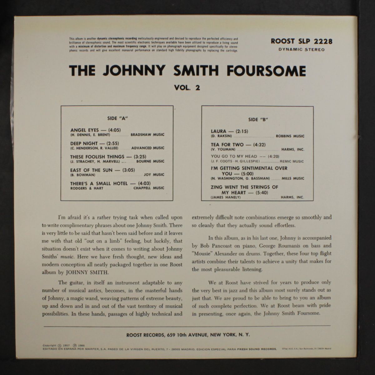the johnny smith foursome, vol. 2 by JOHNNY SMITH
