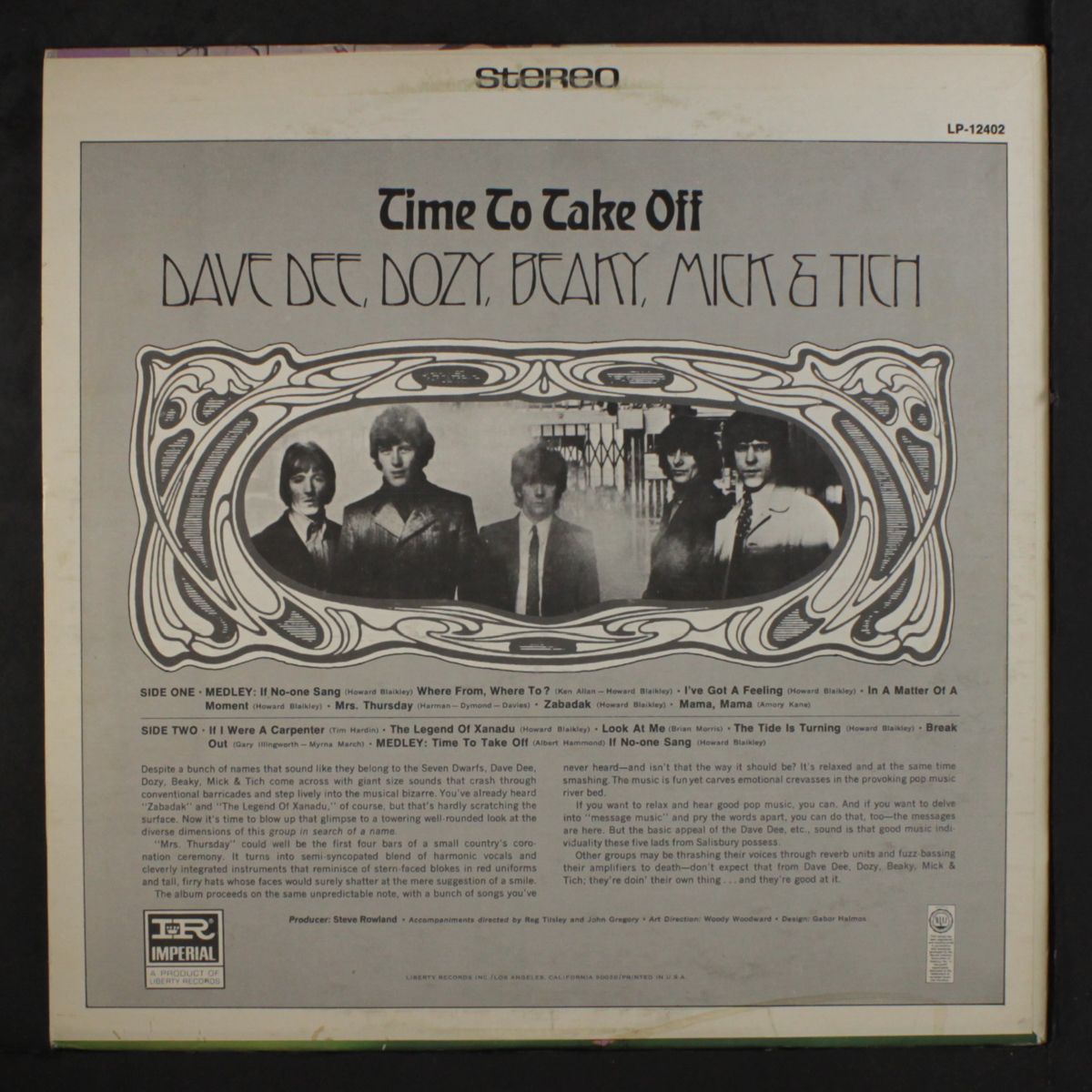 time to take off by DAVE DEE, DOZY, BEAKY, MICK & TICH
