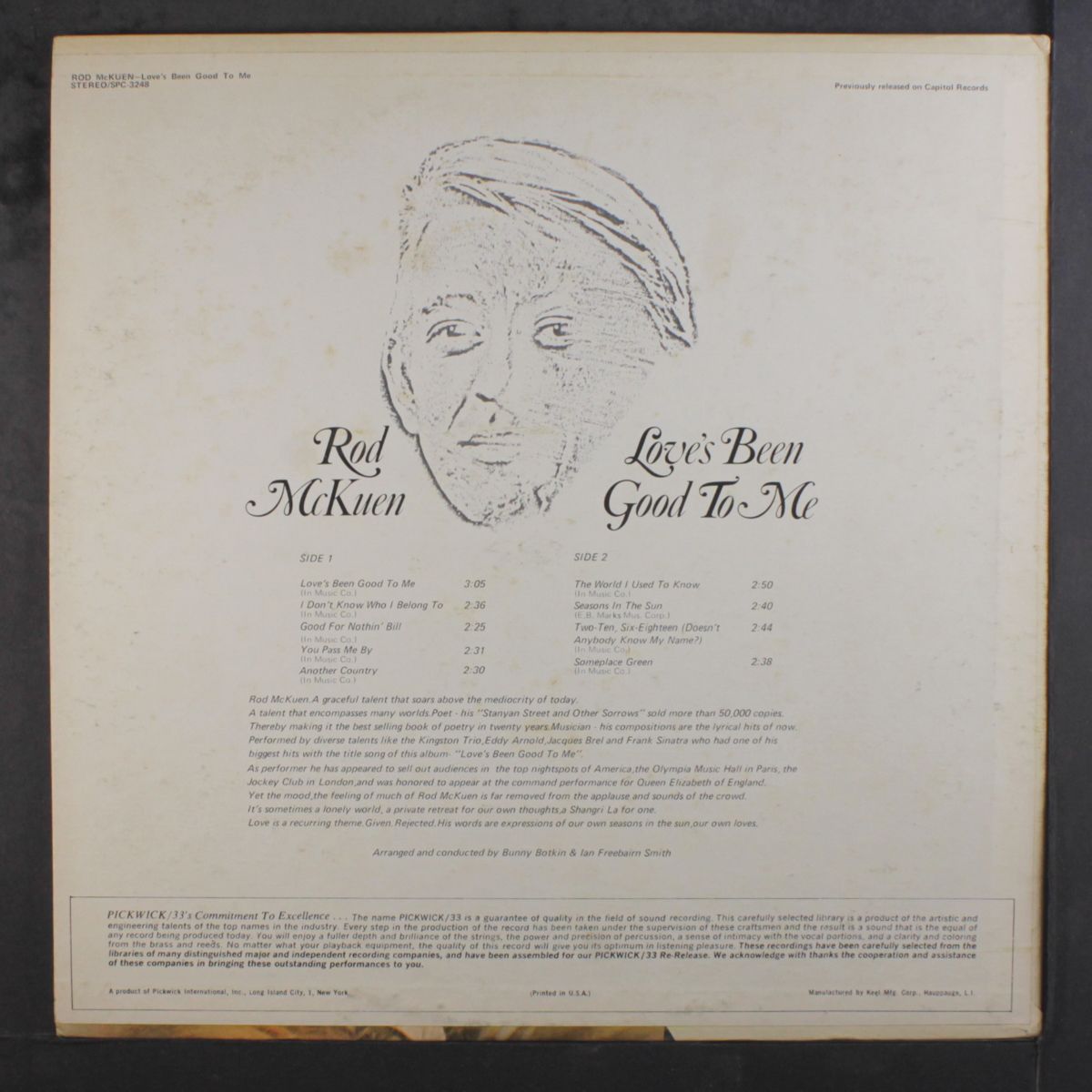 love's been good to me by ROD MCKUEN