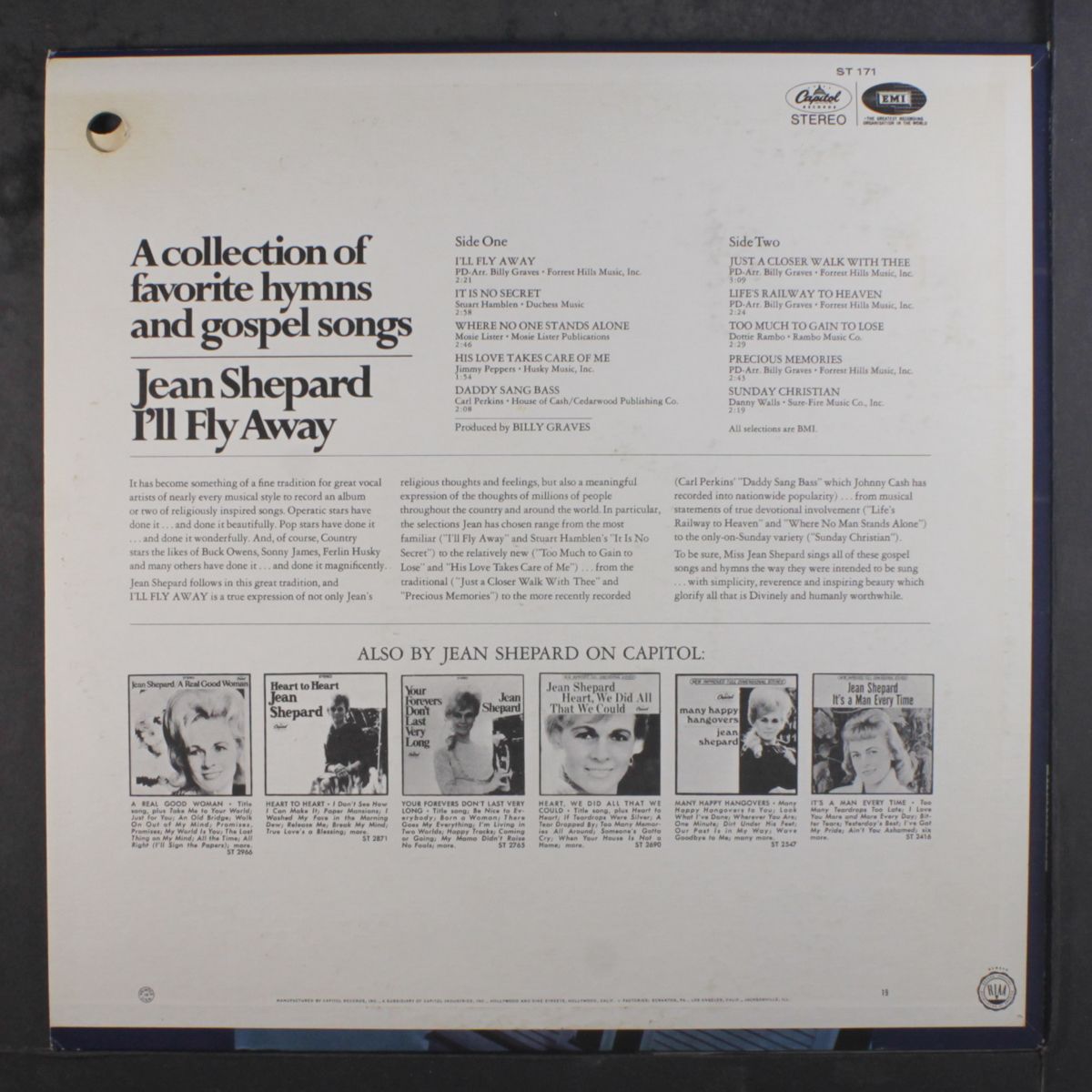 i'll fly away by JEAN SHEPARD