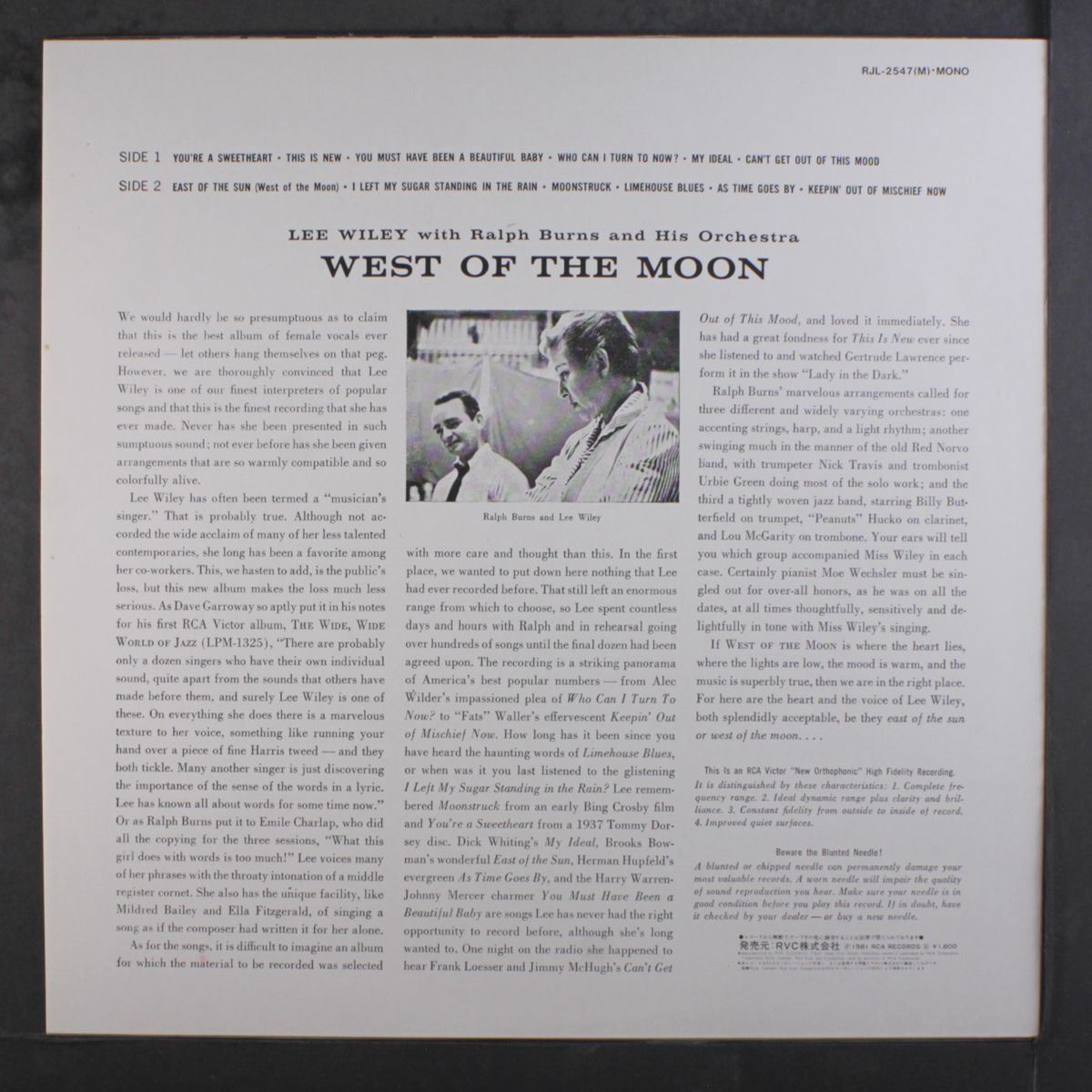 west of the moon by LEE WILEY