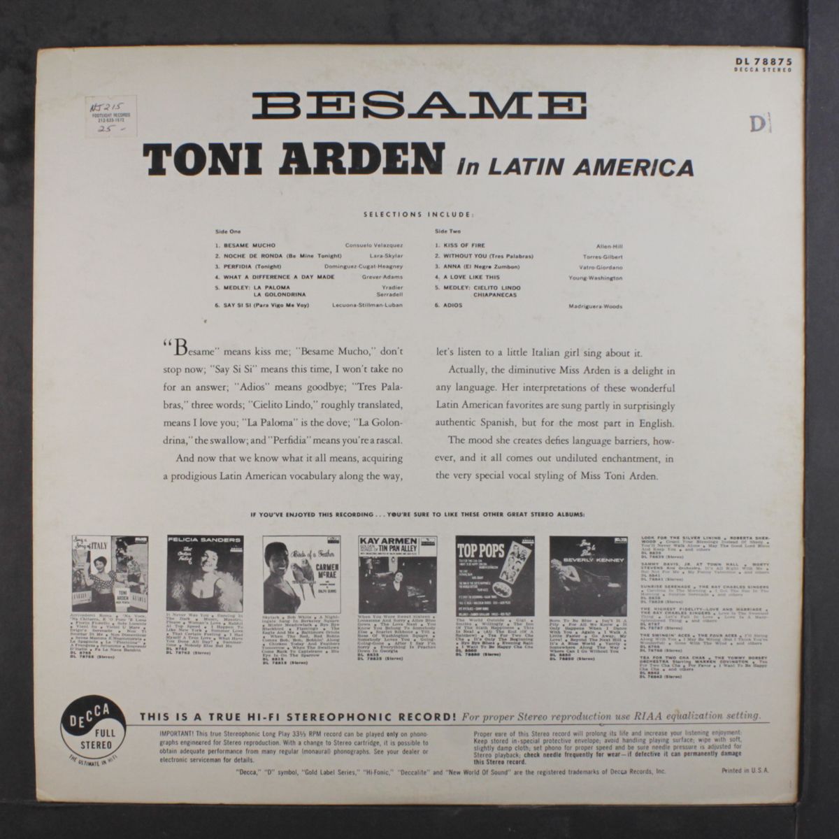 besame! by TONI ARDEN