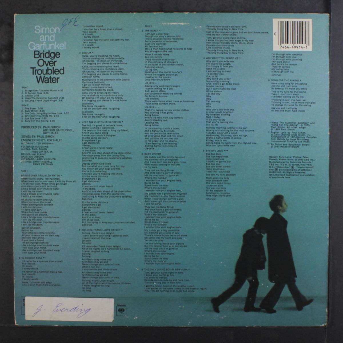 bridge over troubled water by SIMON & GARFUNKEL