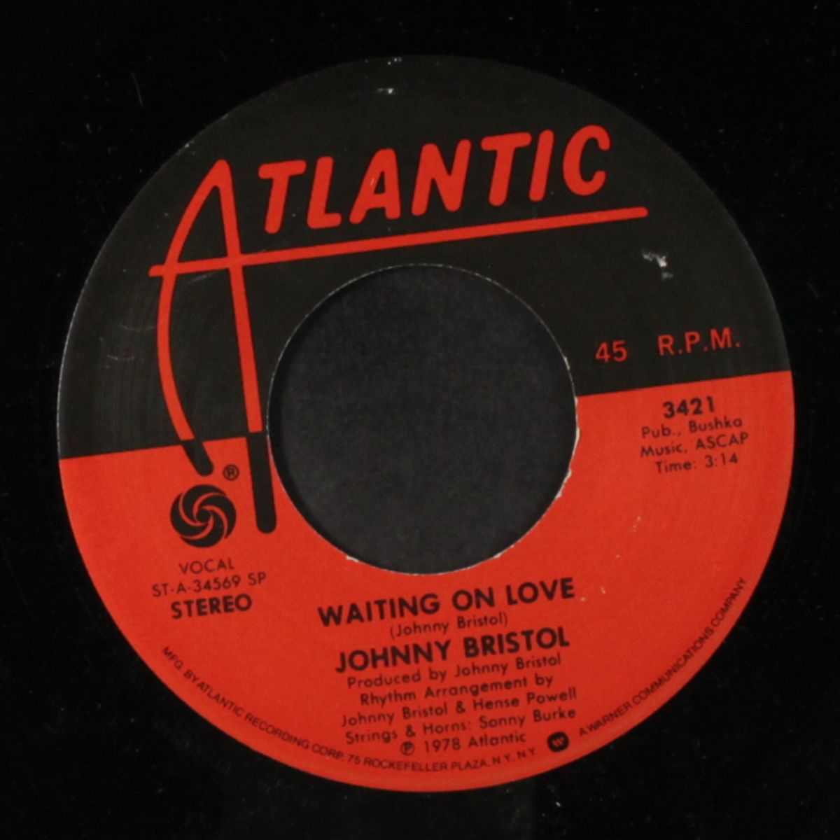 waiting on love / she's so amazing by JOHNNY BRISTOL