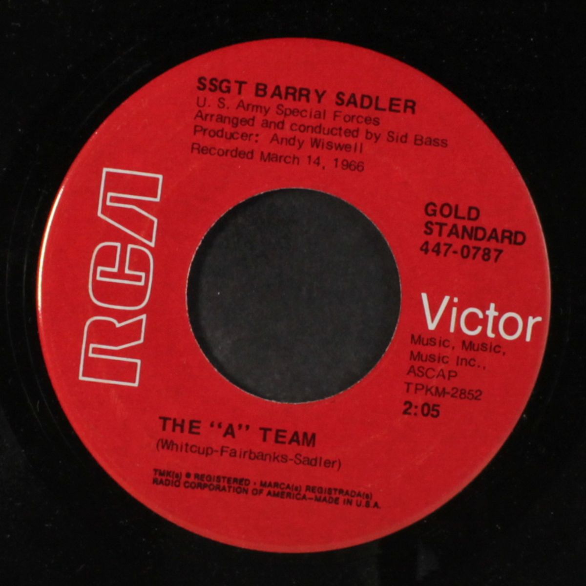 the ballad of the green berets / the "a" team by SGT. BARRY SADLER