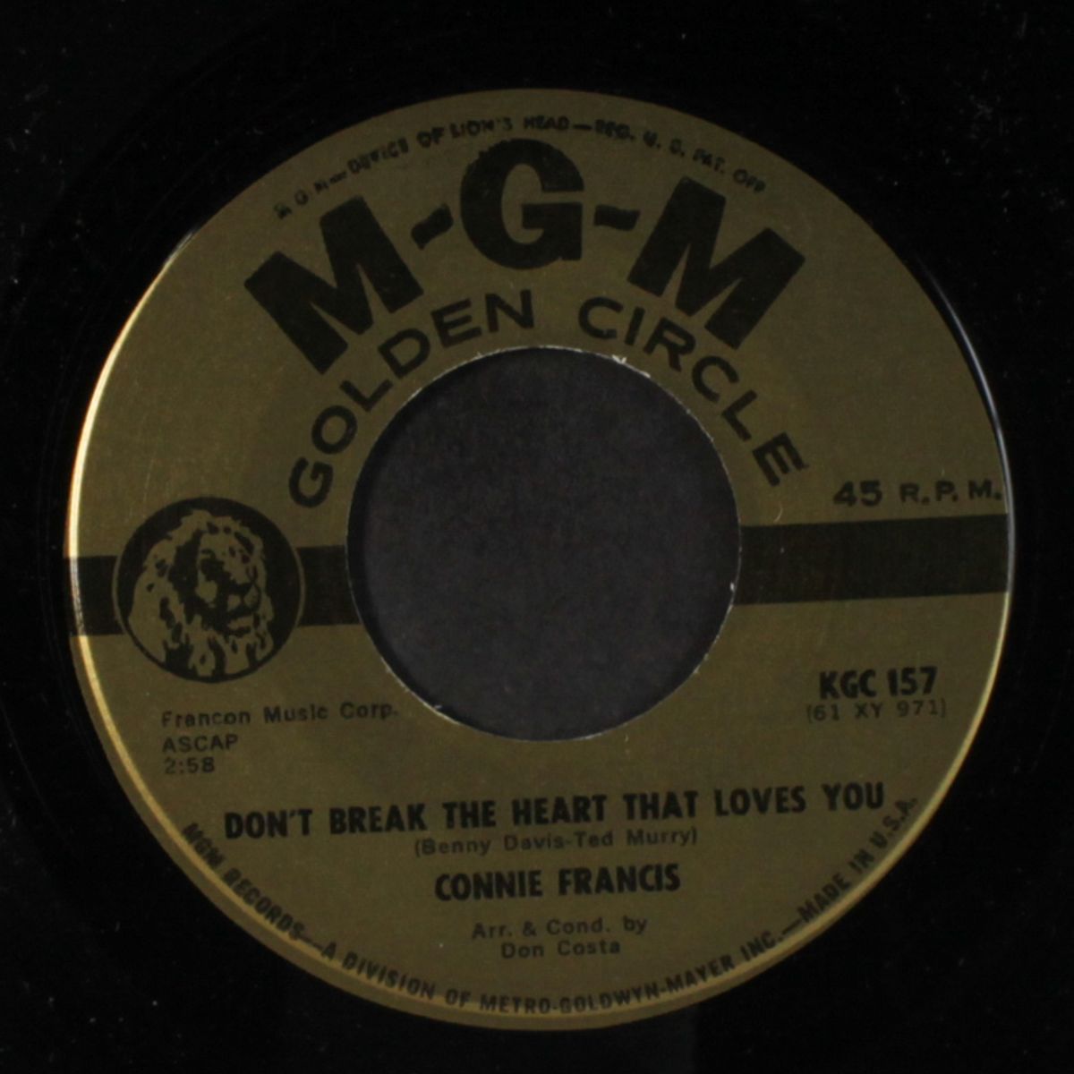 second hand love by CONNIE FRANCIS